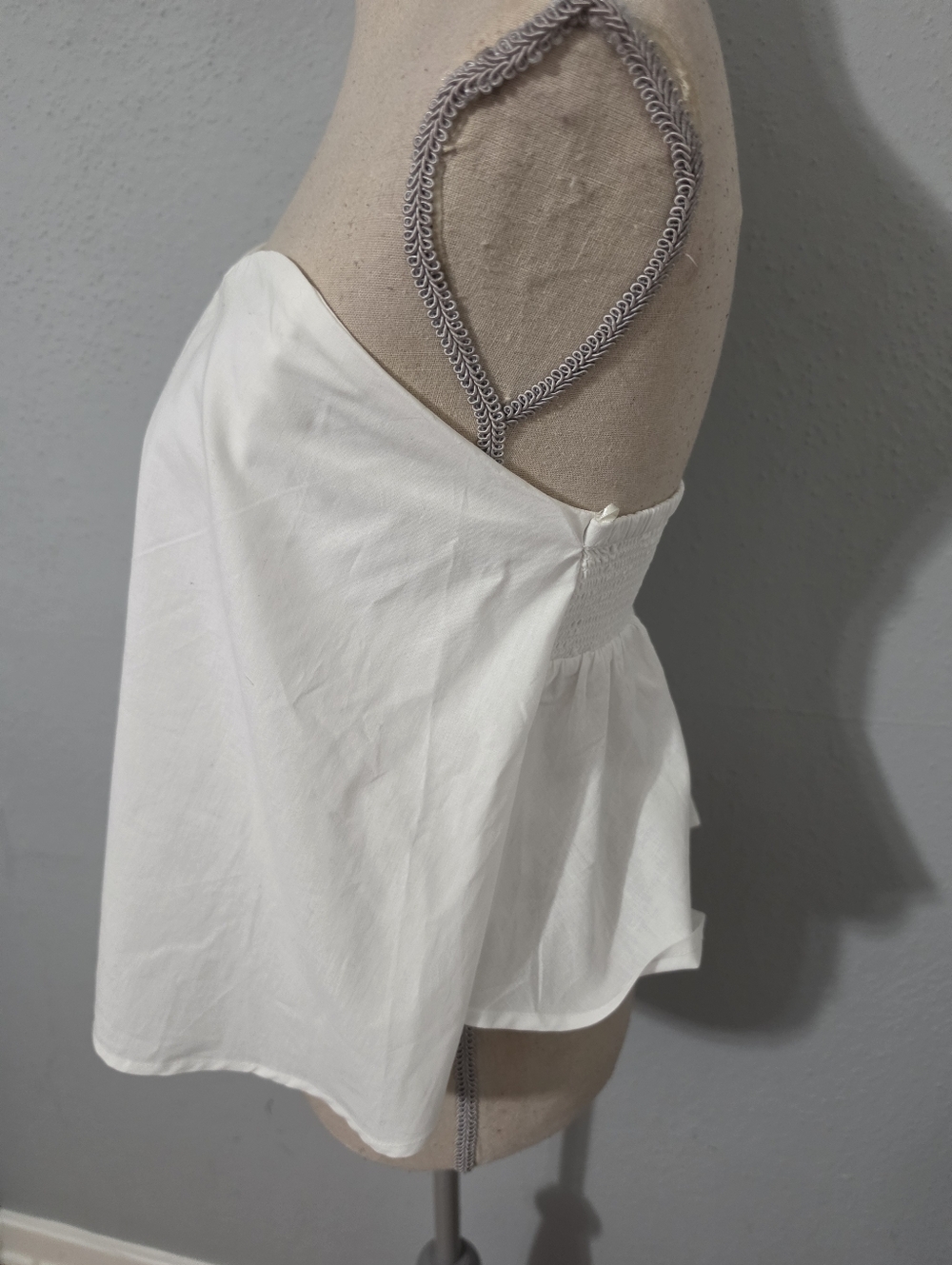 Free People Avery Optic White Tube Top NWT Size Large - Picture 4 of 13